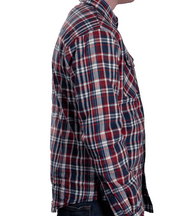 OXFORD 🇬🇧 KICKBACK PROTECTIVE RIDING SHIRT CHECKER RED/BLUE