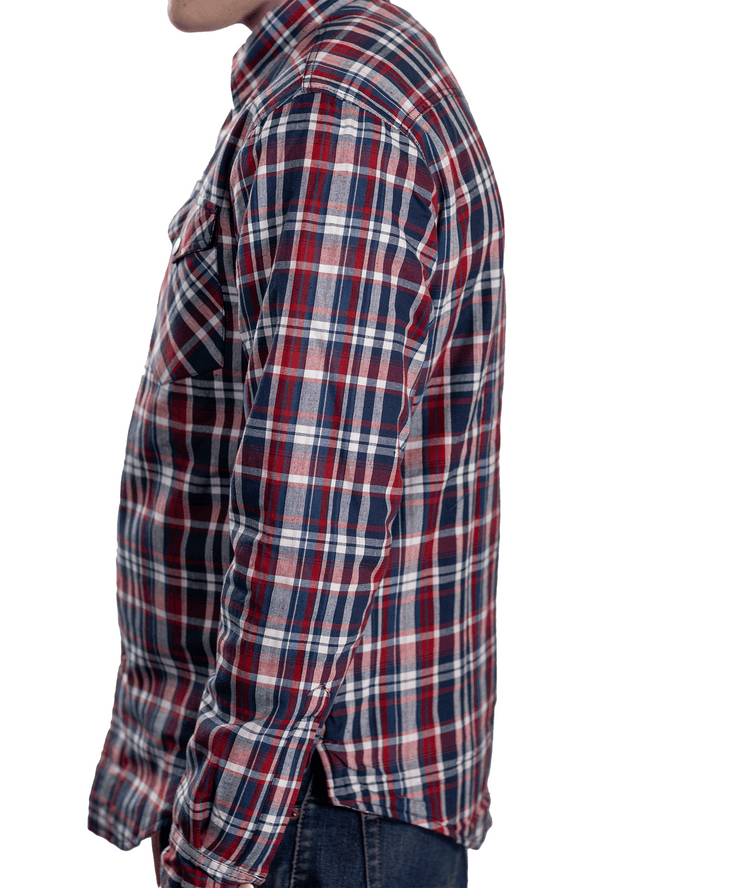 OXFORD 🇬🇧 KICKBACK PROTECTIVE RIDING SHIRT CHECKER RED/BLUE