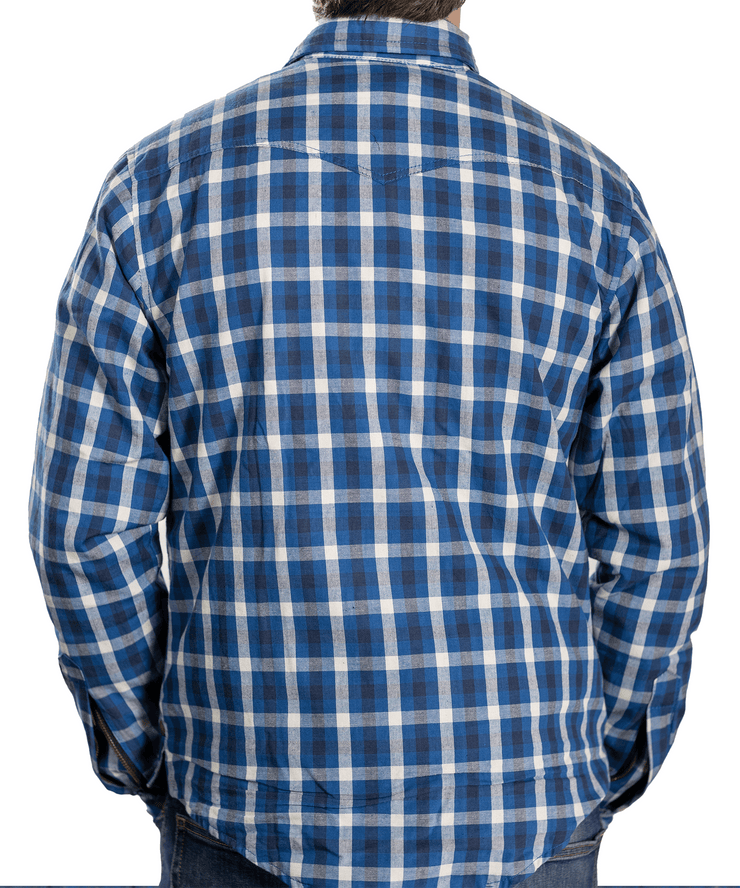 OXFORD 🇬🇧 KICKBACK PROTECTIVE RIDING SHIRT CHECKER BLUE/WHITE