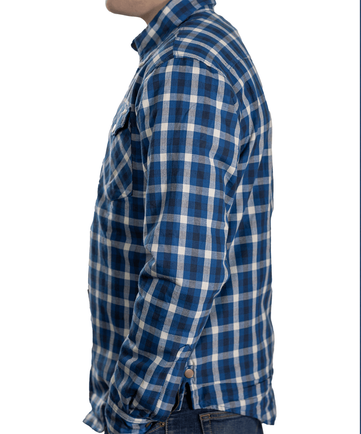 OXFORD 🇬🇧 KICKBACK PROTECTIVE RIDING SHIRT CHECKER BLUE/WHITE