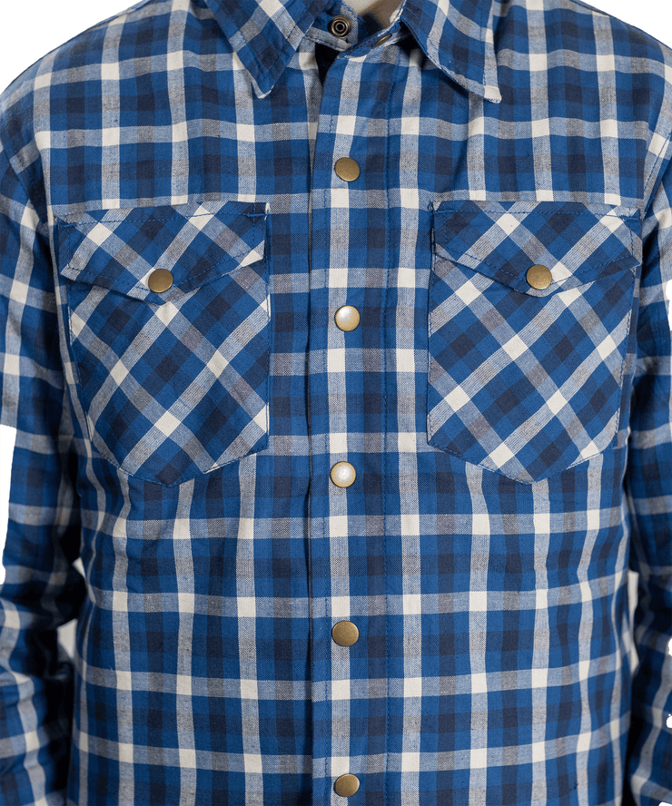 OXFORD 🇬🇧 KICKBACK PROTECTIVE RIDING SHIRT CHECKER BLUE/WHITE