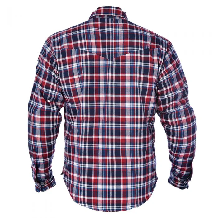 OXFORD 🇬🇧 KICKBACK PROTECTIVE RIDING SHIRT CHECKER RED/BLUE