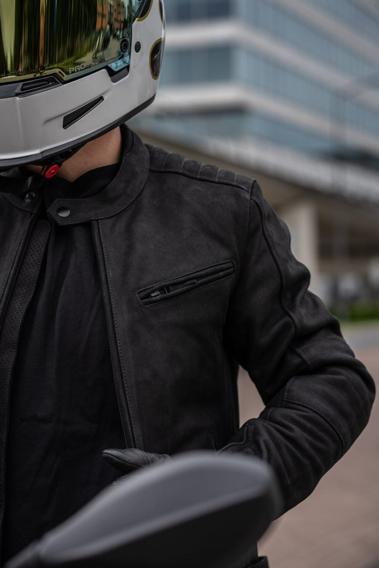 PANDO MOTO TATAMI LT 01 LEATHER MOTORCYCLE JACKET BLACK