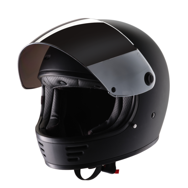 ELDORADO E70 RETRO MATTE BLACK HELMET