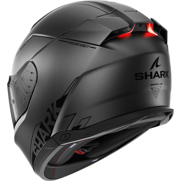 SHARK SKWAL I3 BLANK SP MATTE ANTHRACITE/BLACK/SILVER HELMET