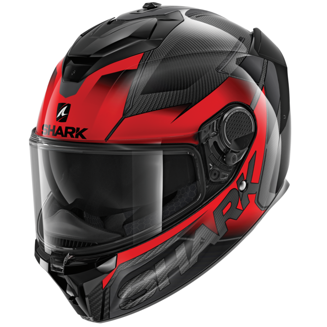 SHARK SPARTAN GT CARBON SHESTTER CARBON/RED HELMET