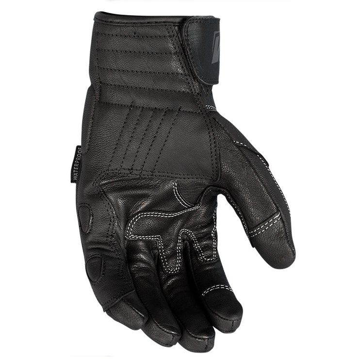 MOTODRY HYDRA WATERPROOF MOTORCYCLE LEATHER WINTER GLOVES - BLACK