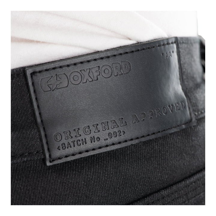 OXFORD ORIGINAL APPROVED AA SINGLE LAYER MOTORCYCLE JEANS - BLACK SLIM