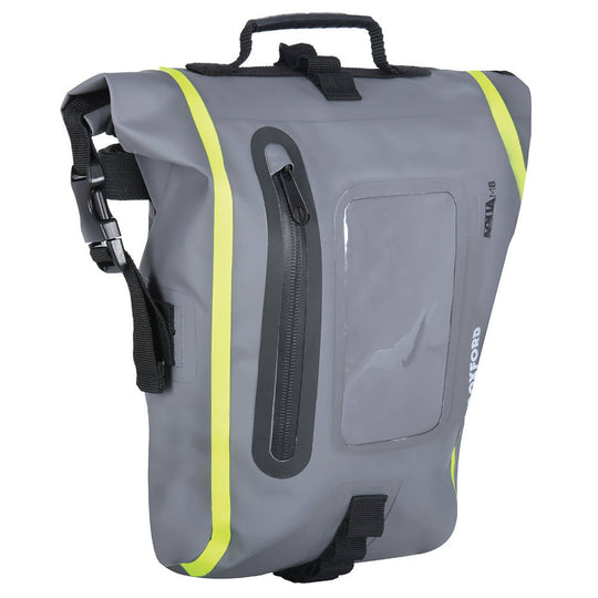 OXFORD TANK BAG AQUA M8 - BLACK/GREY/FLURO YELLOW