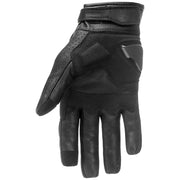 PANDO MOTO ONYX PERFORATED SUMMER LEATHER GLOVES BLACK