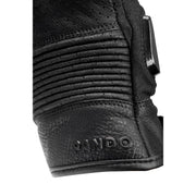 PANDO MOTO ONYX PERFORATED SUMMER LEATHER GLOVES BLACK