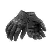 PANDO MOTO ONYX PERFORATED SUMMER LEATHER GLOVES BLACK