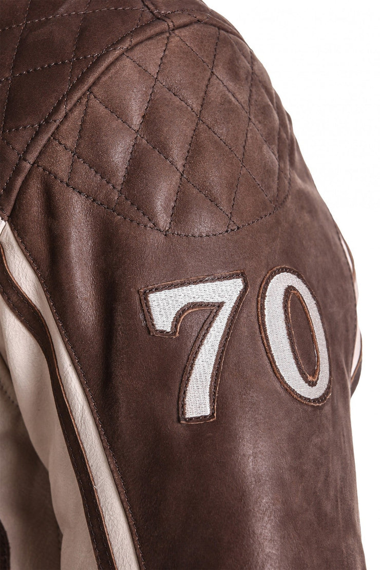 SEGURA 🇫🇷 JONES MENS LEATHER JACKET BROWN/TAN