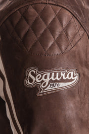 SEGURA 🇫🇷 JONES MENS LEATHER JACKET BROWN/TAN