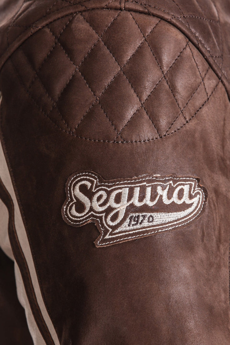 SEGURA 🇫🇷 JONES MENS LEATHER JACKET BROWN/TAN