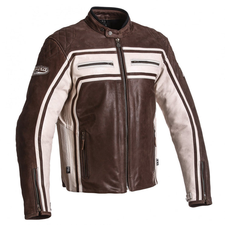 SEGURA 🇫🇷 JONES MENS LEATHER JACKET BROWN/TAN