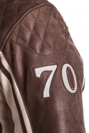 SEGURA 🇫🇷 JONES WOMENS LEATHER JACKET IN BROWN/TAN