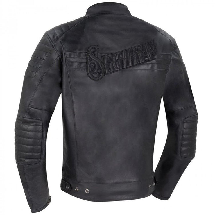 SEGURA 🇫🇷 STRIPE LEATHER MOTORCYCLE JACKET BLACK EDITION - CE Level AAA Rated