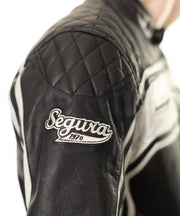 SEGURA 🇫🇷 JONES MENS LEATHER JACKET IN BLACK/TAN