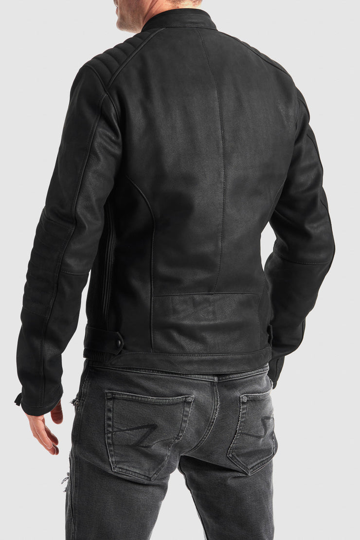 PANDO MOTO TATAMI LT 01 LEATHER MOTORCYCLE JACKET BLACK