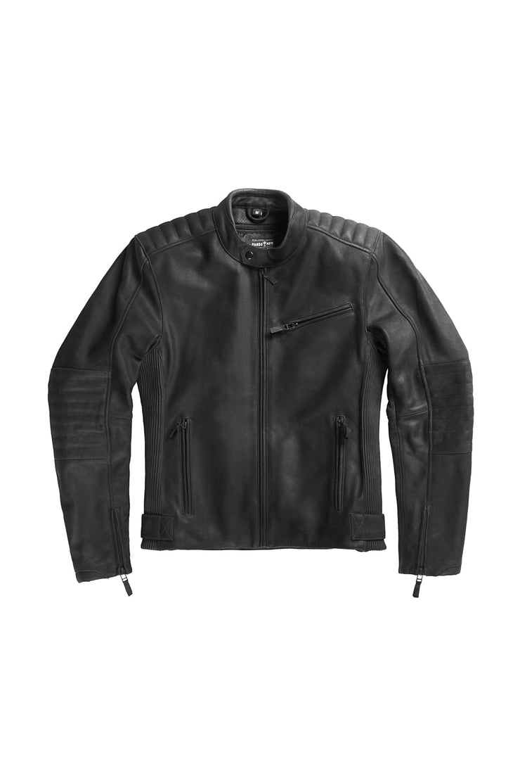 PANDO MOTO TATAMI LT 01 LEATHER MOTORCYCLE JACKET BLACK