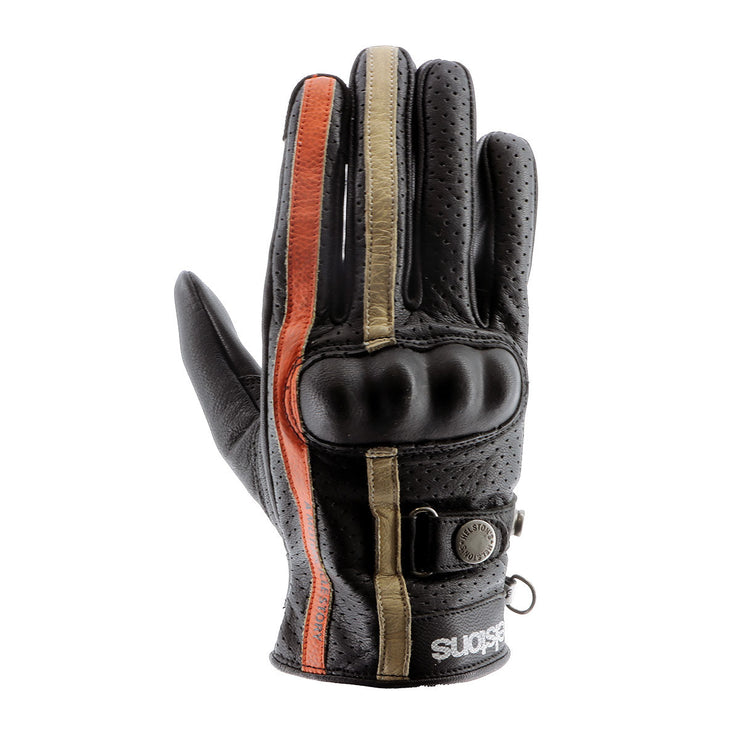 HELSTONS TINTA AIR SUMMER GLOVES WOMENS BLACK/ORANGE/BEIGE