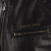 SEGURA 🇫🇷 FUNKY AKA STRIPE 2 MOTORCYCLE JACKET BLACK/WHITE- CE Level AAA Rated