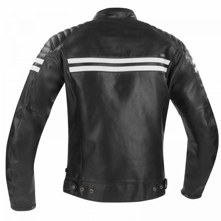 SEGURA 🇫🇷 FUNKY AKA STRIPE 2 MOTORCYCLE JACKET BLACK/WHITE- CE Level AAA Rated